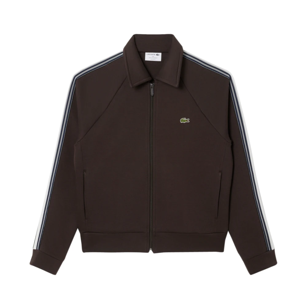 Lacoste Men's Brown Made In France Zip-Up Sweatshirt