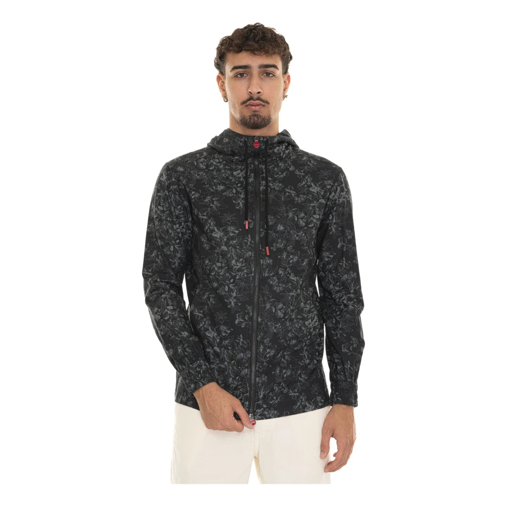 Kiton Bloemenrits Sweatshirt Gray Heren