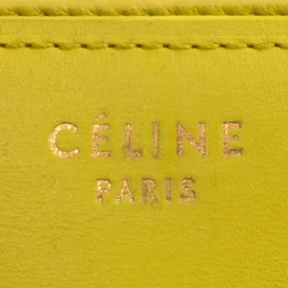 Celine Vintage Pre-owned Leather celine-bags Yellow Dames