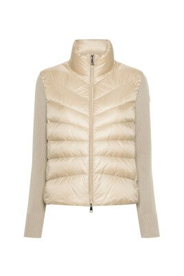 doudoune-beige-a-manches-tricotees