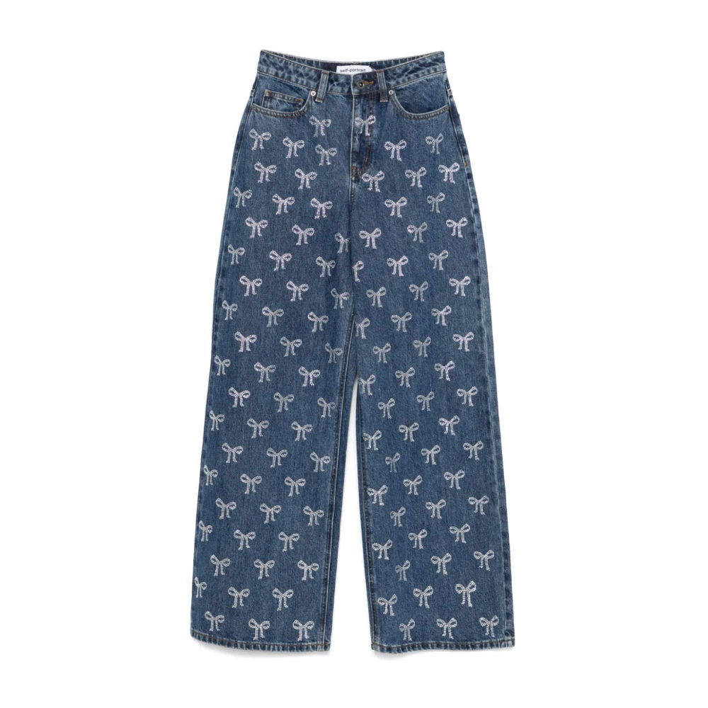 Self Portrait Blauwe Jeans met Stijl Blue Dames