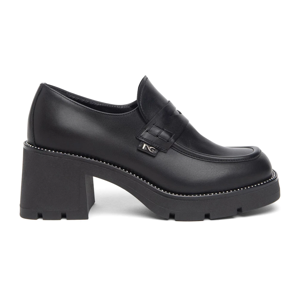 Nerogiardini Svarta platta skor med italiensk kvalitet Black, Dam