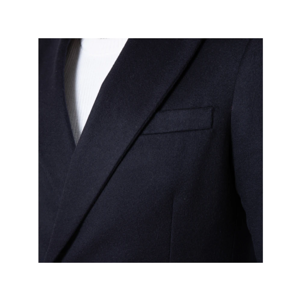 Altea Marineblauwe Kasjmier Double-Breasted Blazer Blue Heren