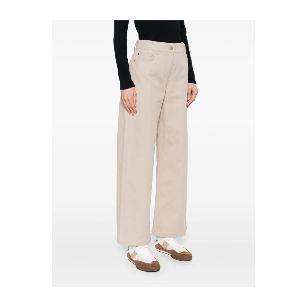 Max Mara Beige Broek Elegant Katoenmix Beige Dames