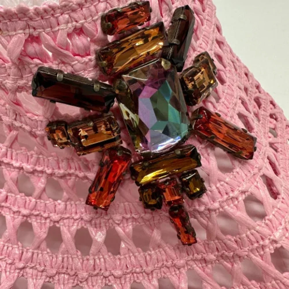 Louis Vuitton Vintage Pre-owned Raffia hats Pink Dames