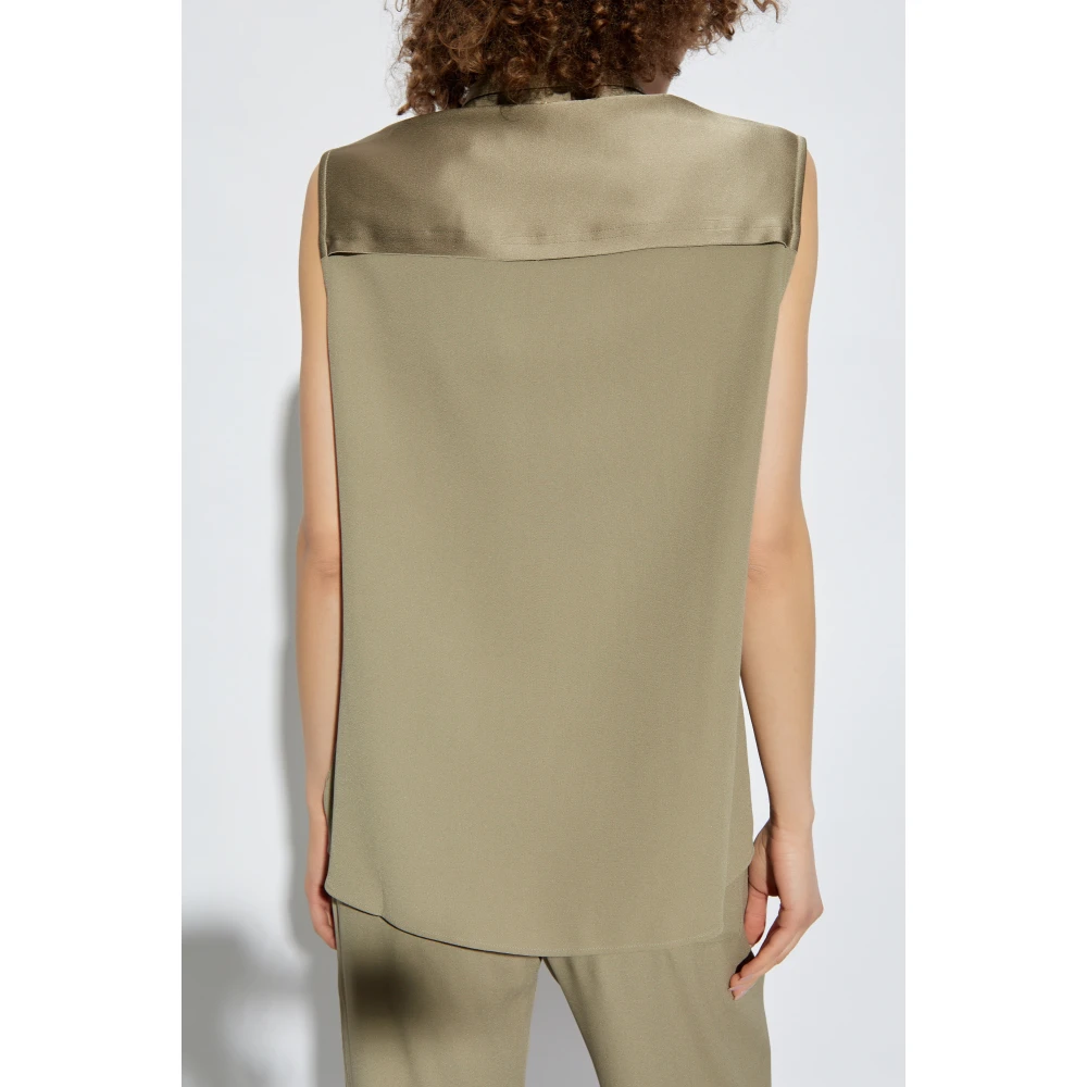 Ami Paris Mouwloos shirt Green Dames