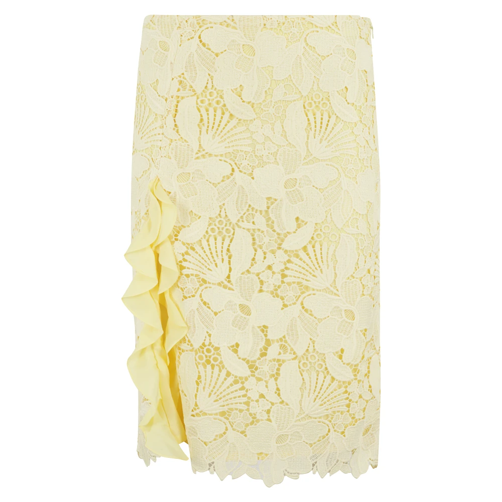 DES Phemmes Lange rok met zijsplit Yellow Dames