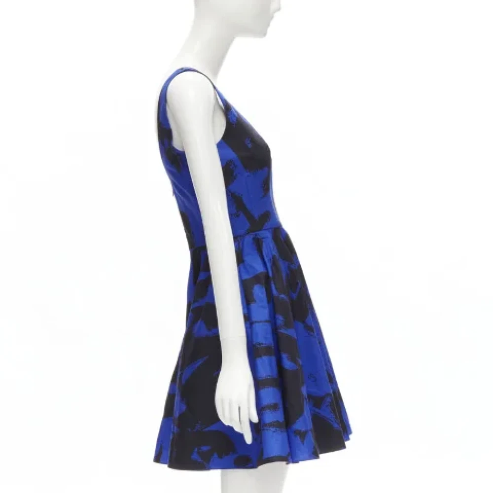 Alexander McQueen Pre-owned Cotton dresses Blue Dames