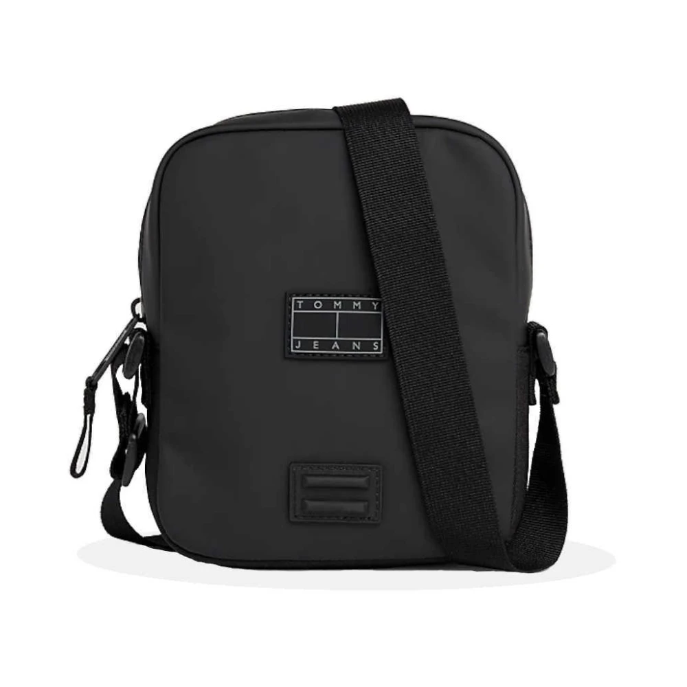Tommy Hilfiger Men's Black Cross Body Messenger, One Size, To Go Reporter