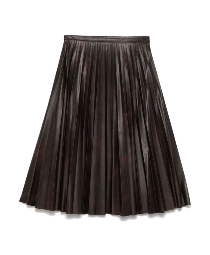 casual-bruine-midi-rok