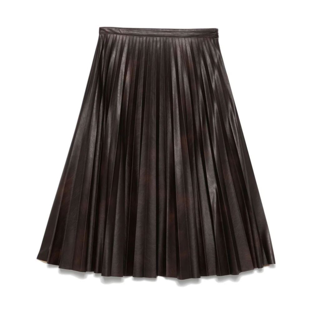 Pinko Women's Brown Pleated Midi Skirt - Short Skirts - S - Skirts