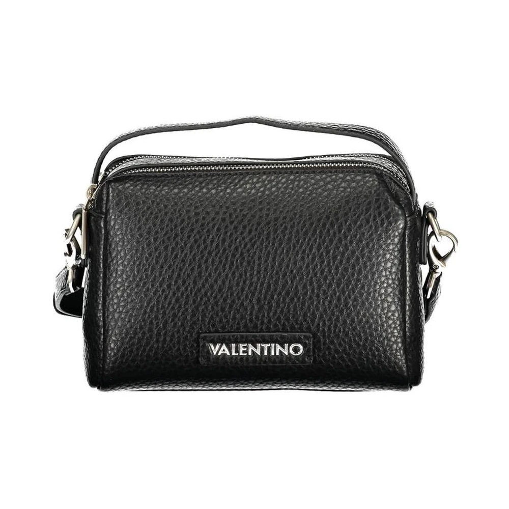 Valentino Polyurethane Handbag With Top Handle And Magnetic Closure - Female - Handbags - Black - One Size - Bags