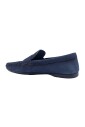 chaussures-plates-bleues-avec-semelle-en-caoutchouc