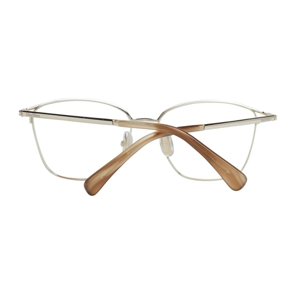 Max Mara Gouden Vierkante Optische Monturen Vrouwen Yellow Dames
