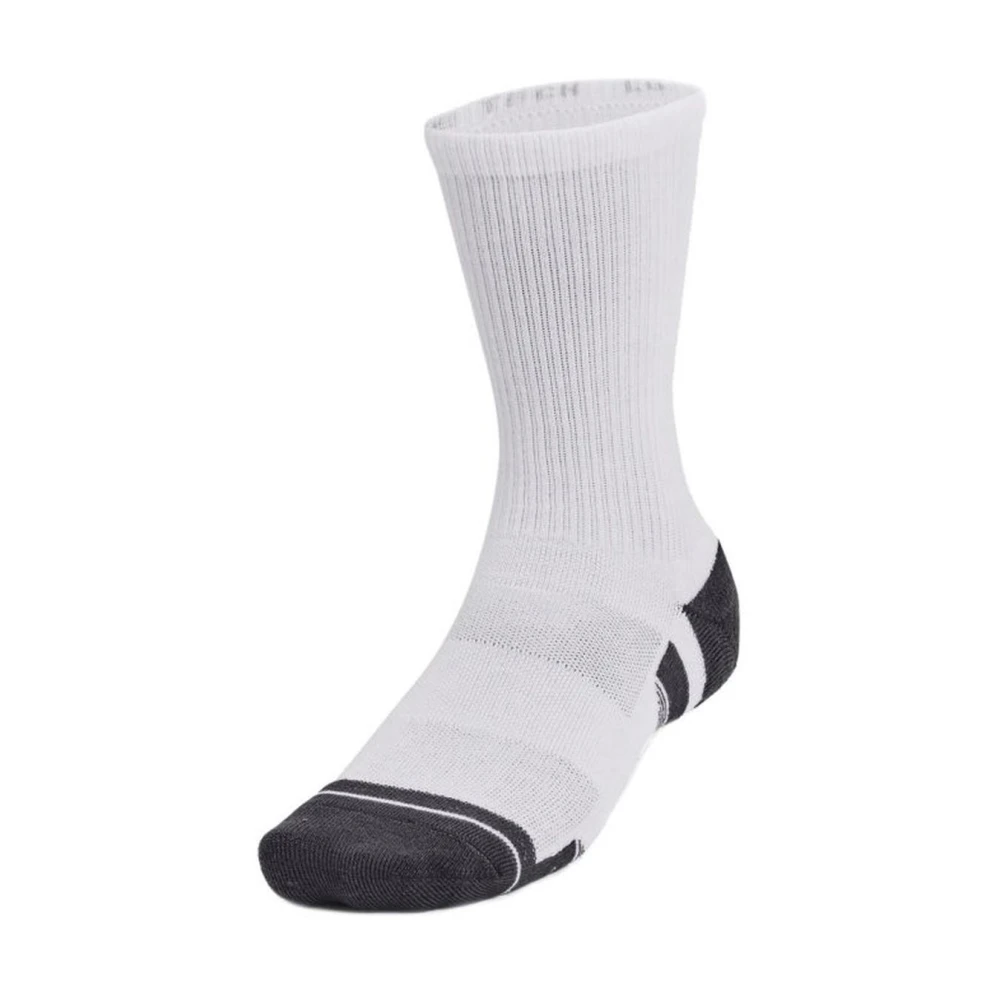 Under Armour Men's White,Grey Performance Tech 3Pk Socks Size Medium - Image 2