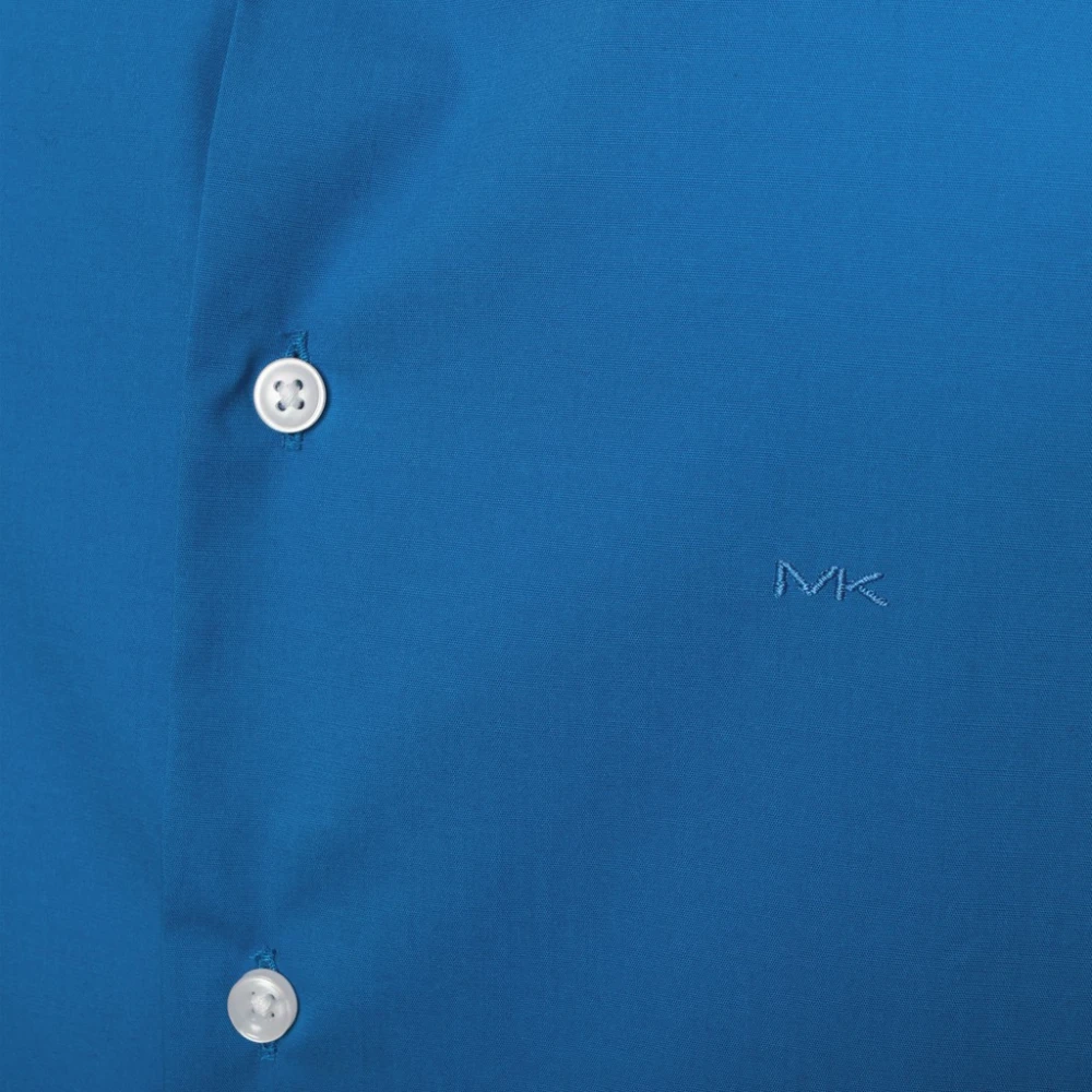 Michael Kors Stijlvolle Slim Fit Button-Up Overhemd Blue Heren