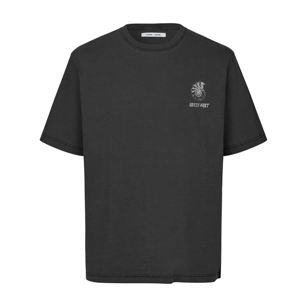 Samsøe T-shirt met Korte Mouwen en Print Gray Heren