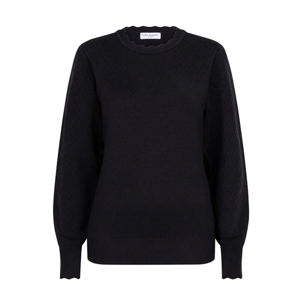 Lofty Manner Romy Sweater in Trendy Stijl Black Dames