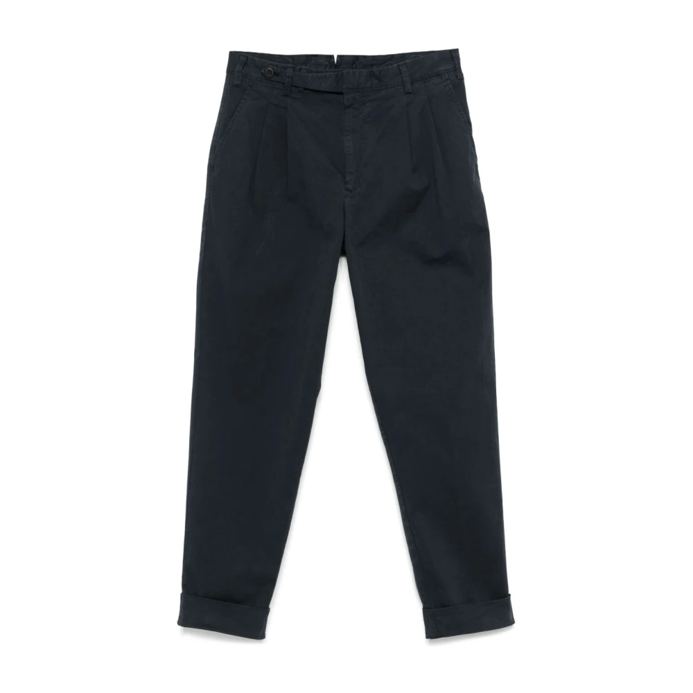 PT Torino Navy Blue Tapered Broek Stijlvol Blue Heren