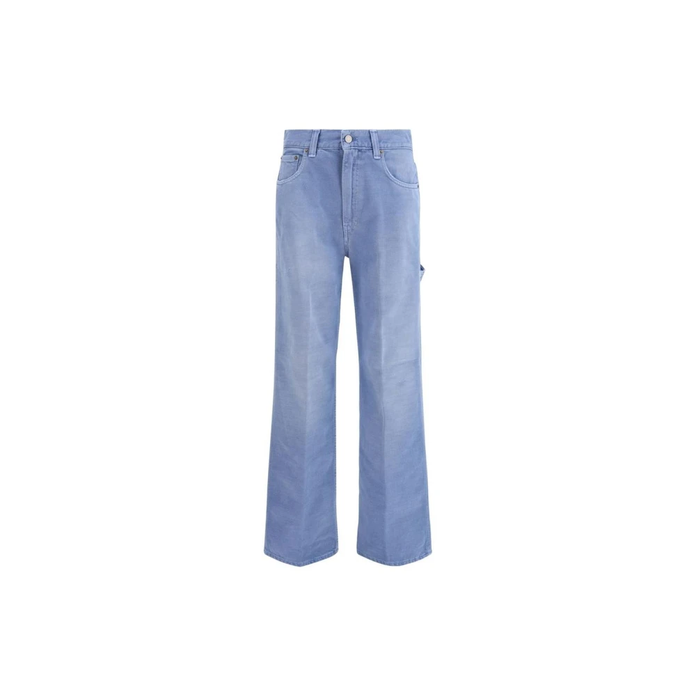 Haikure Women's Blue Relaxed Fit Cotton Jeans