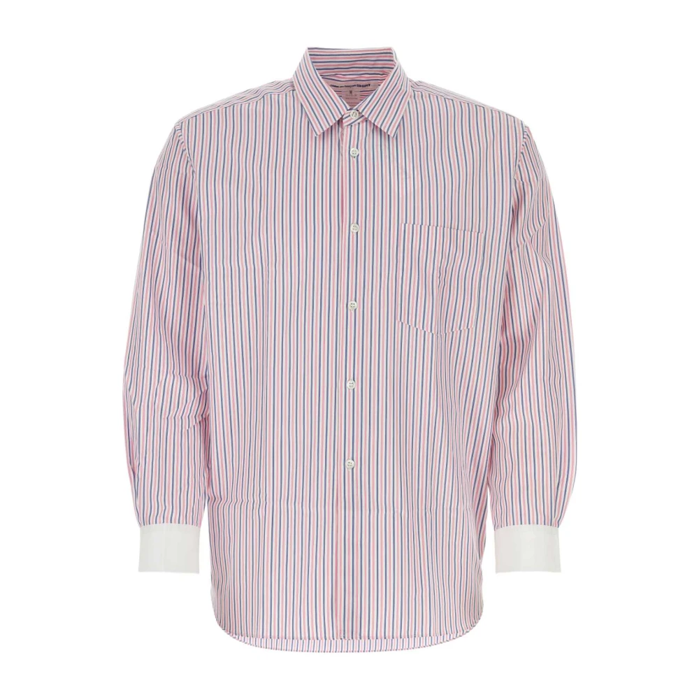 Comme des Garçons Poplin Bedrukt Overhemd Pink Heren