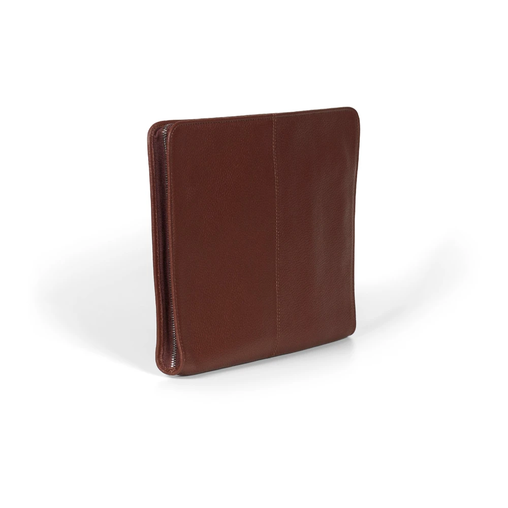 Howard London Bruin leren laptoptas Brown Heren