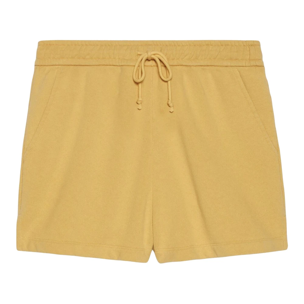 Gucci Limited Edition Web Print Katoenen Shorts Yellow Heren