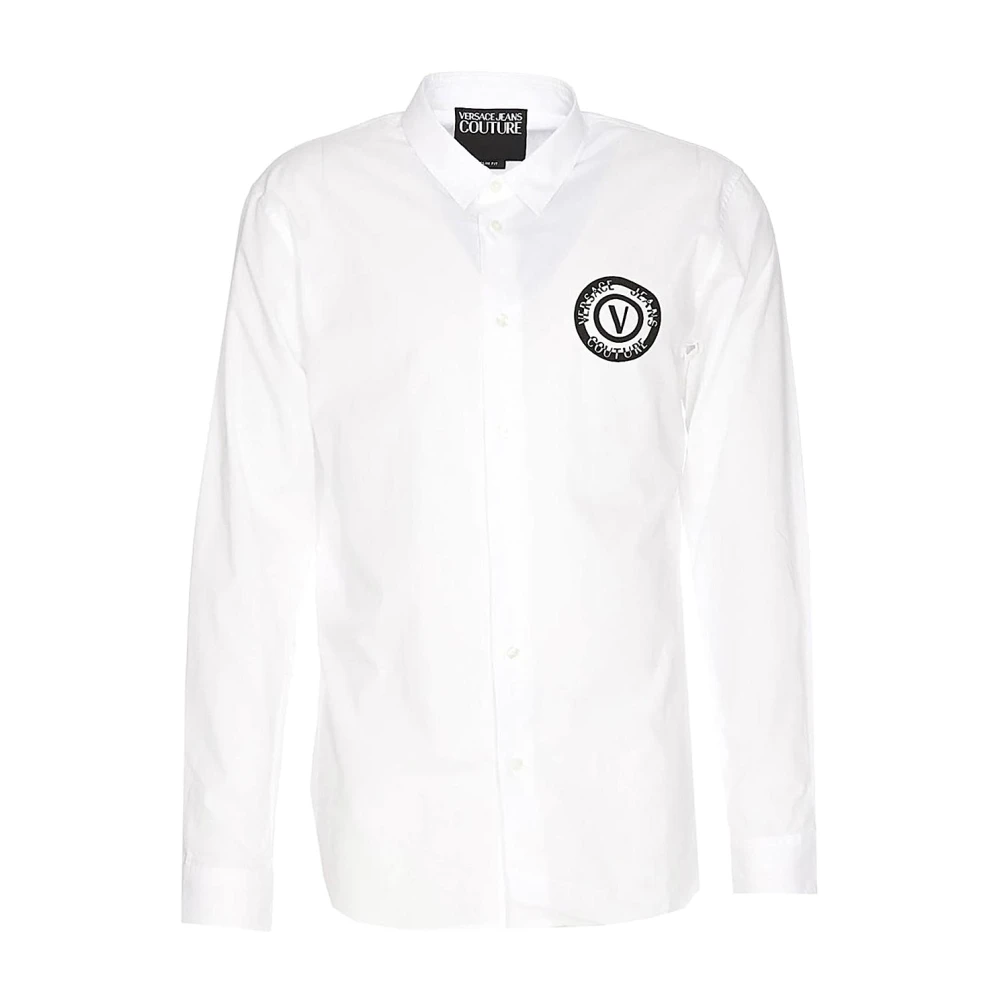 Versace Jeans Couture Stijlvol Overhemd voor Mannen White Heren