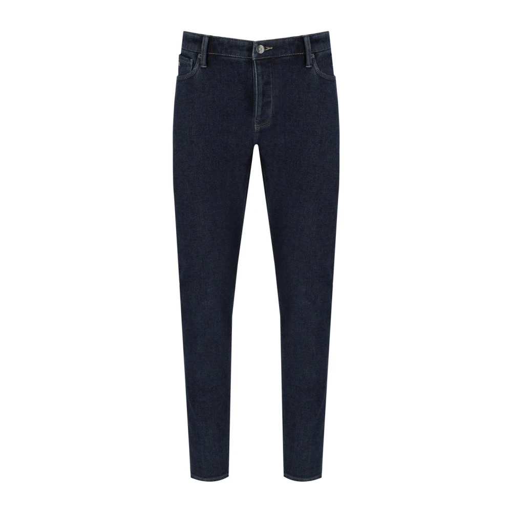 Emporio Armani Blauwe Slim Fit Jeans van Denim Blue Heren