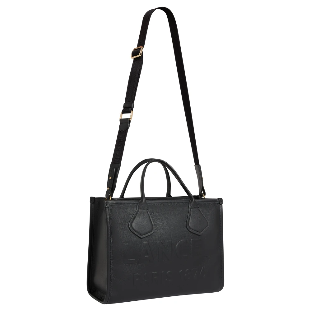 Lancel Zwarte Leren Shopper Tas Jour De Black Dames