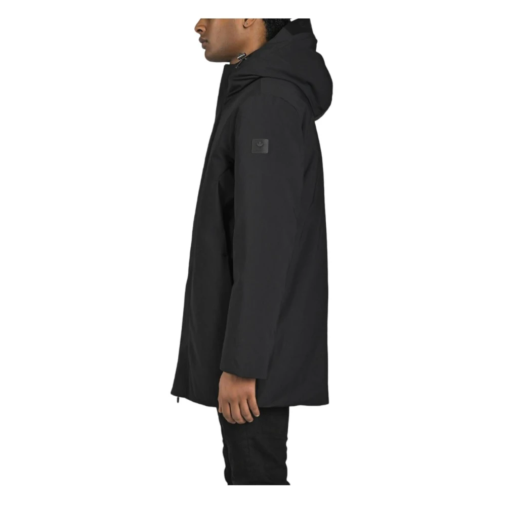 Canadian Classics Zwarte Technische Lange Hoodie Jas Black Heren