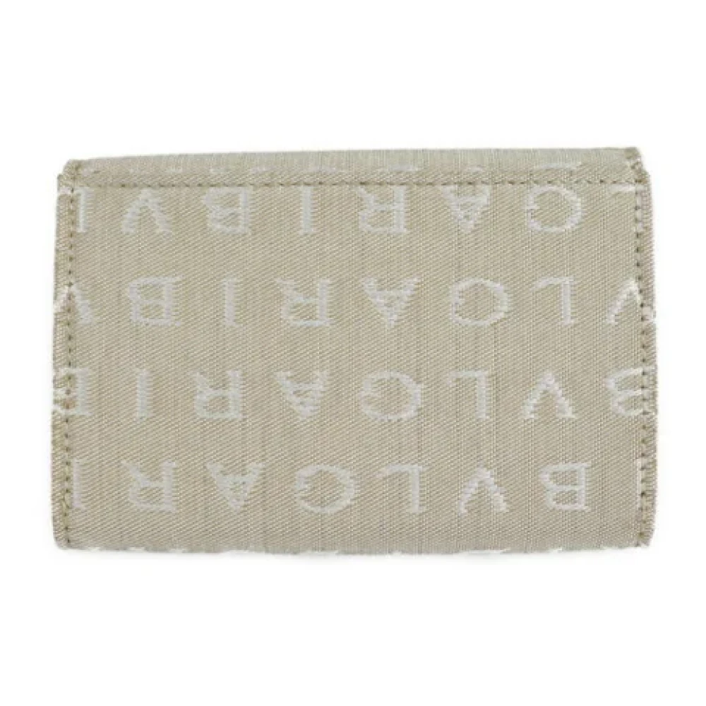 Bvlgari Vintage Pre-owned Canvas wallets Beige Dames