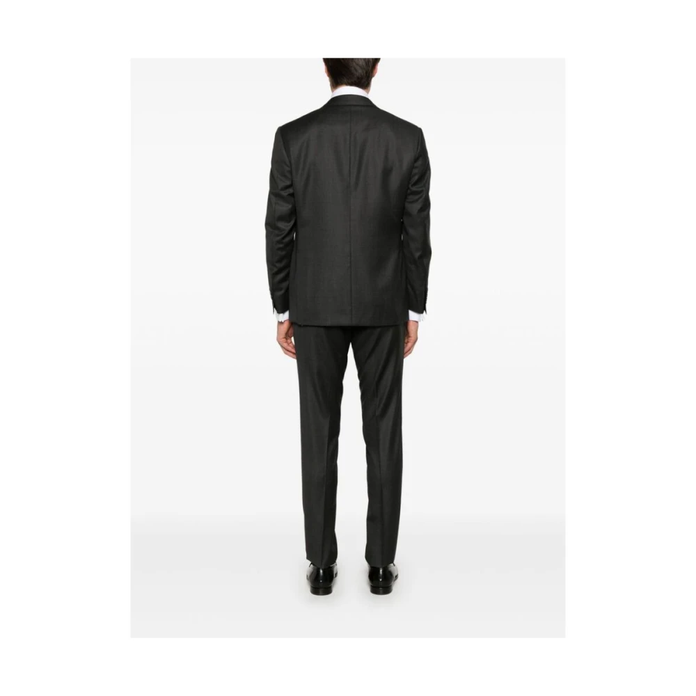 Canali Slate Grey Wool Blazer Suit Gray Heren