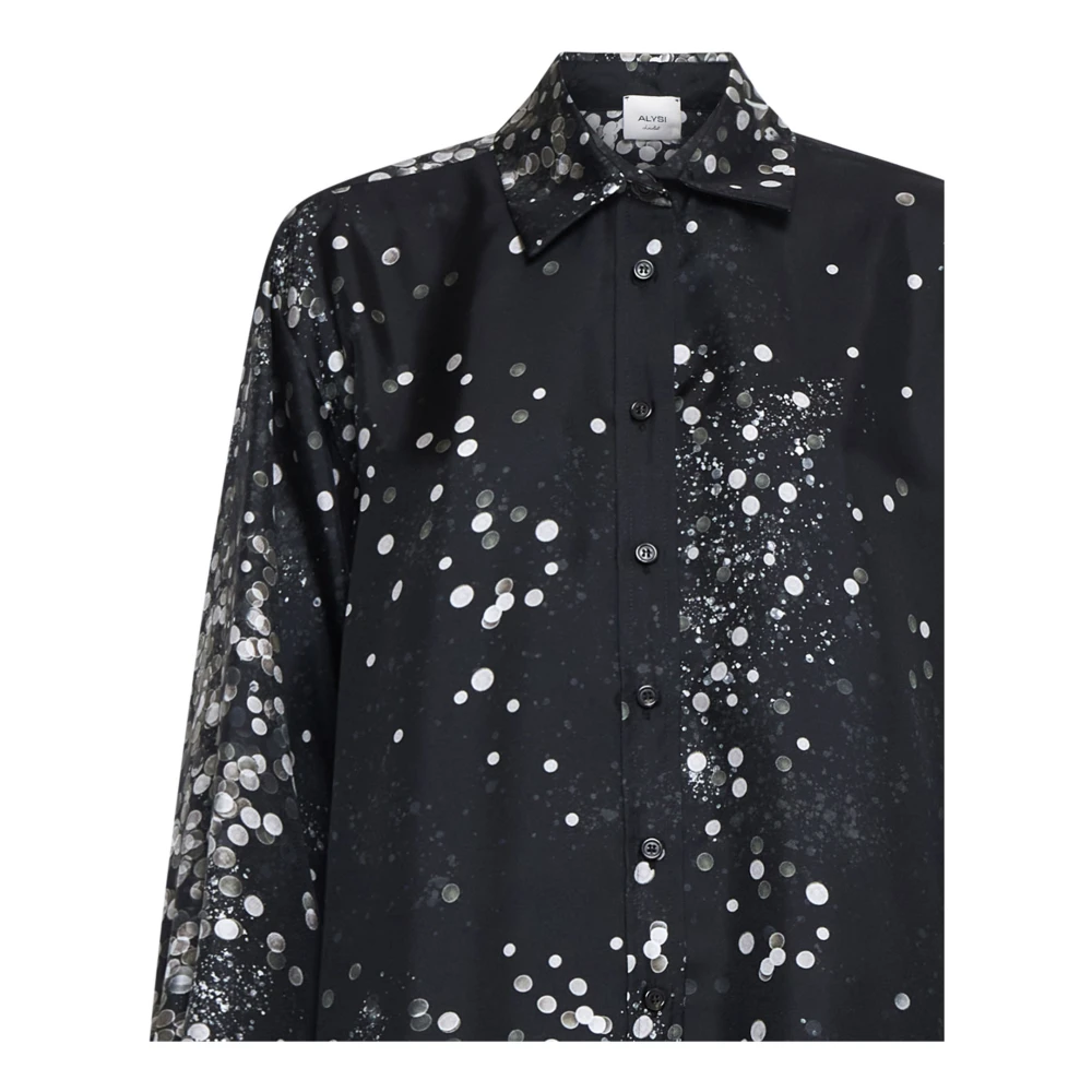 Alysi Zwarte Shirts Black Dames