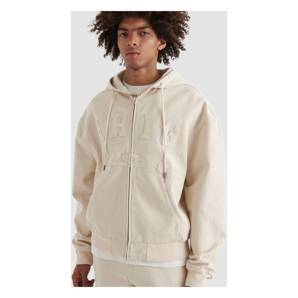 Axel Arigato Venice Hooded Bomber Jacket Beige Heren