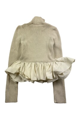 pull-fille-beige-jersey