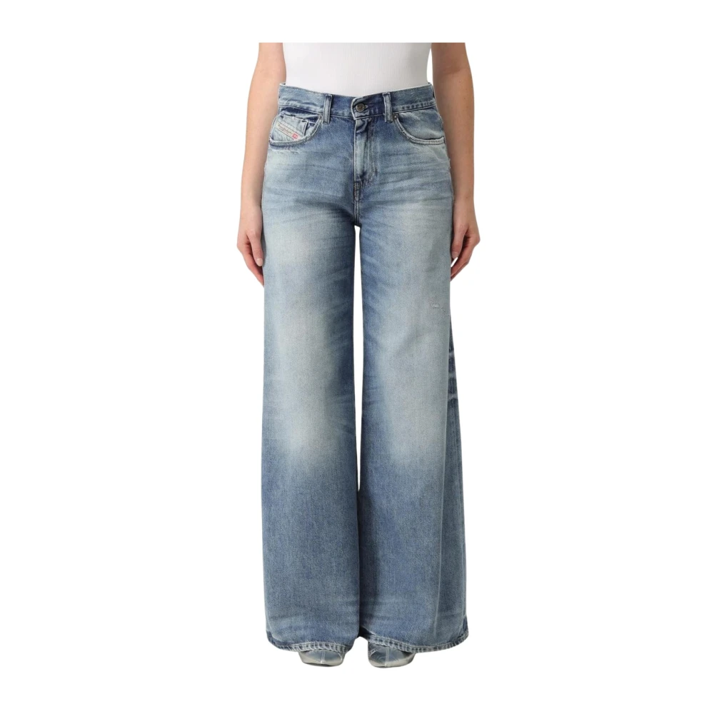 Diesel Women's Blue Wide Leg Jeans