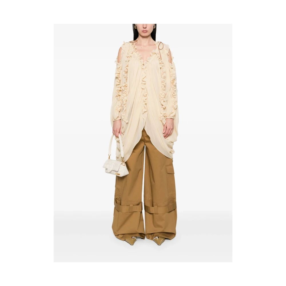 Zimmermann Gerimpelde Beige Blouse Beige Dames