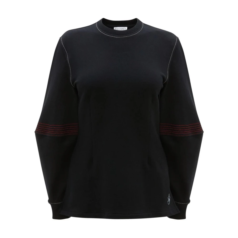 JW Anderson Zwarte Wijde Mouw Sweatshirt Casual Stijl Black Dames