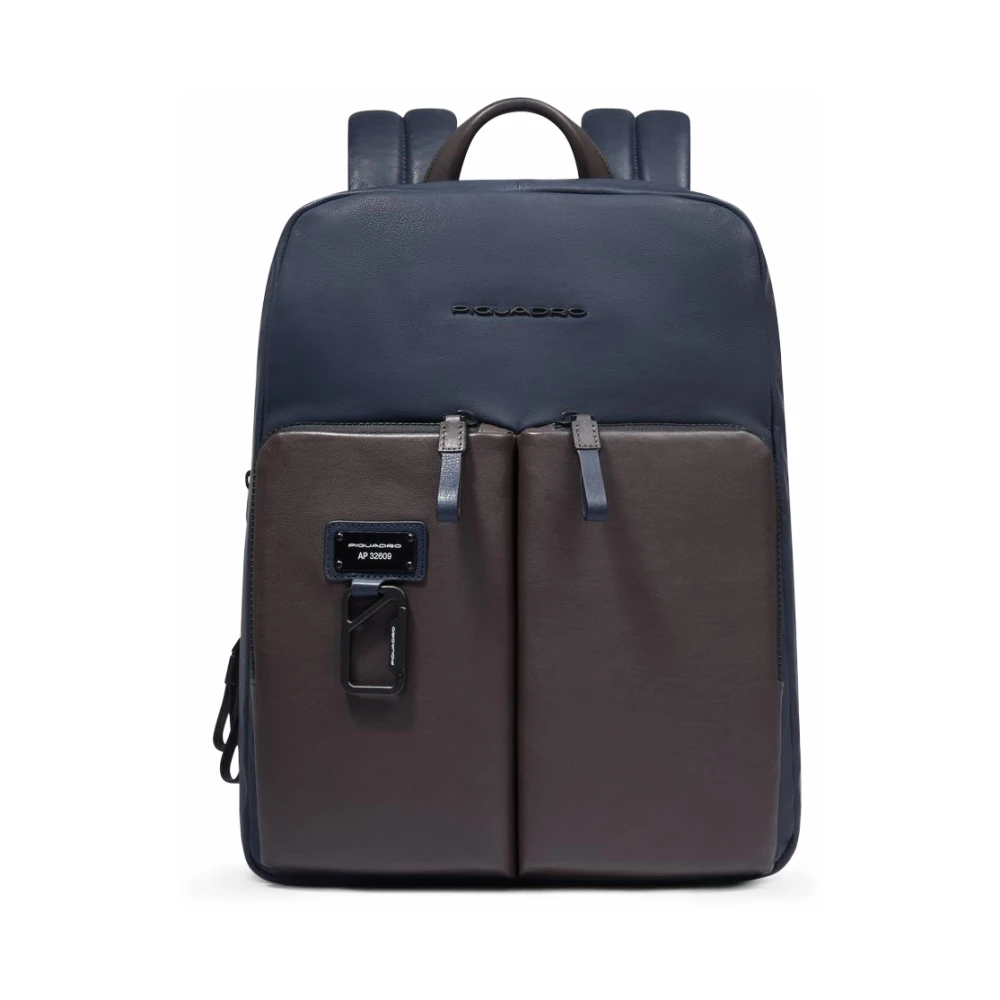 Piquadro Homme Bleu Sacs, Taille: One Size Sac À Dos Mince Pour Ordinateur Et Ipad® Avec Protections Antichoc Et Rfid, Extensible