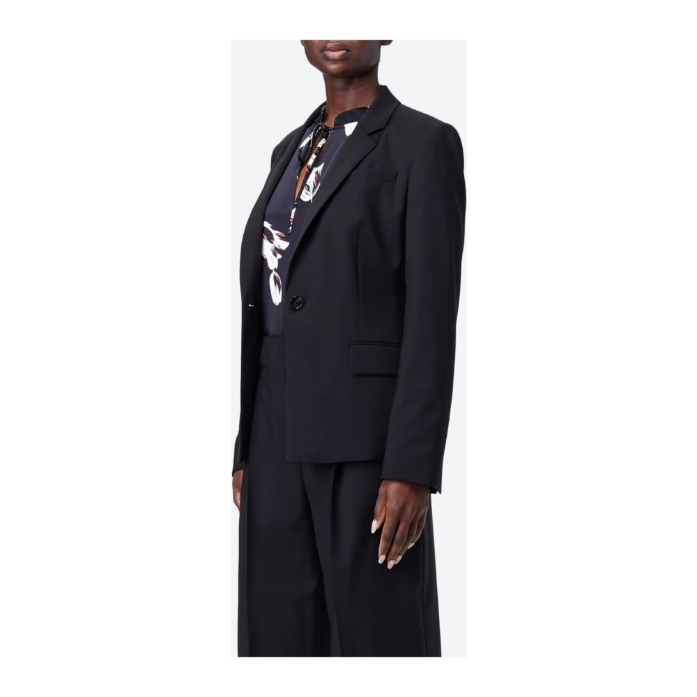 Hugo Boss Slim Fit Wollen Blazer Black Dames