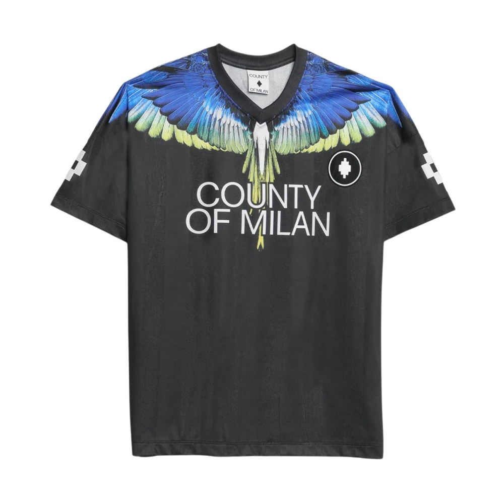 Marcelo Burlon Men's Multicolor T-Shirts, Xl, Soccer T-Shirt