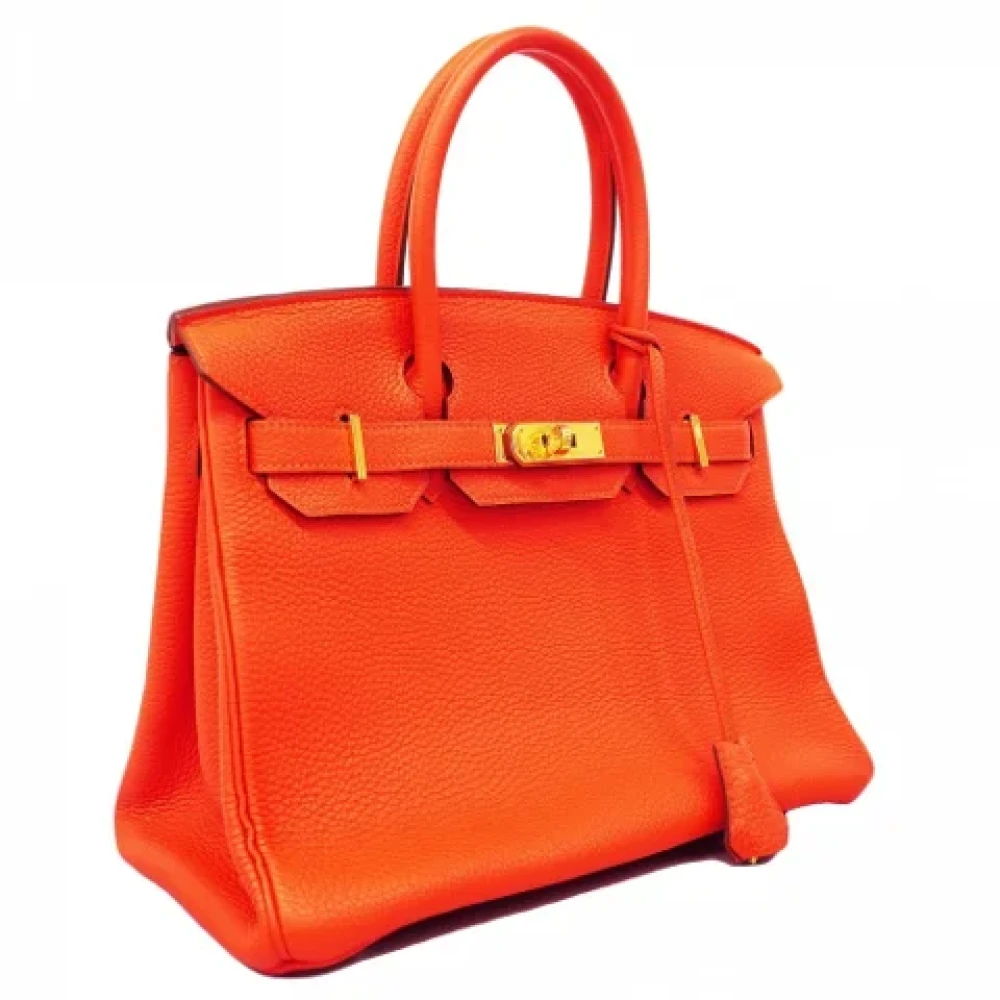 Hermès Vintage Pre-owned Leather handbags Orange Dames