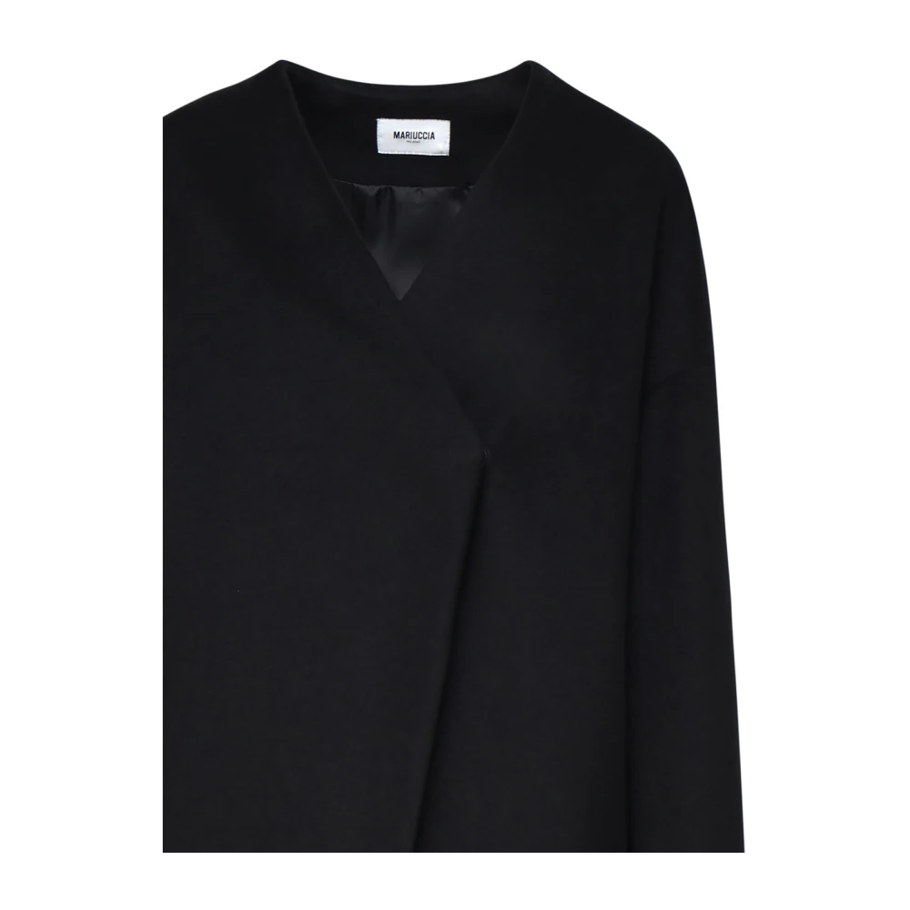 Mariuccia Milano Zwarte Jas Cappotto Black Dames