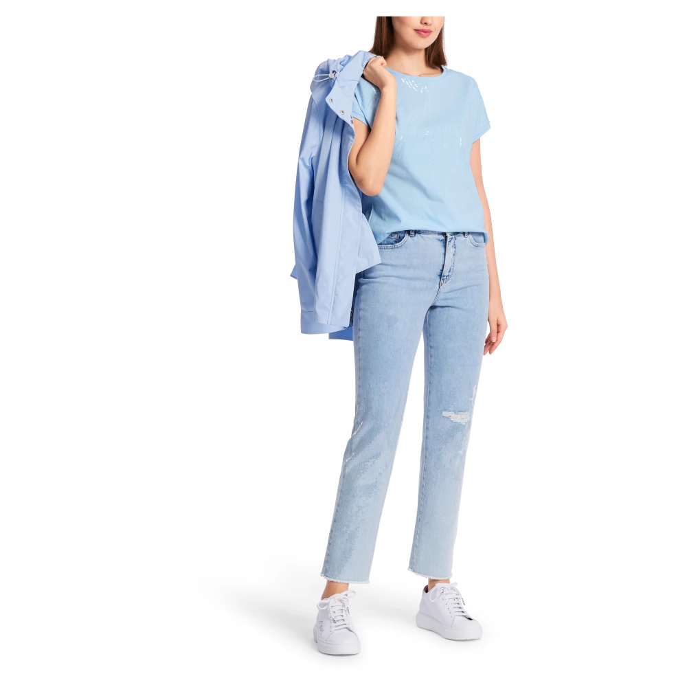 Marc Cain Paillet T-shirt Blue Dames