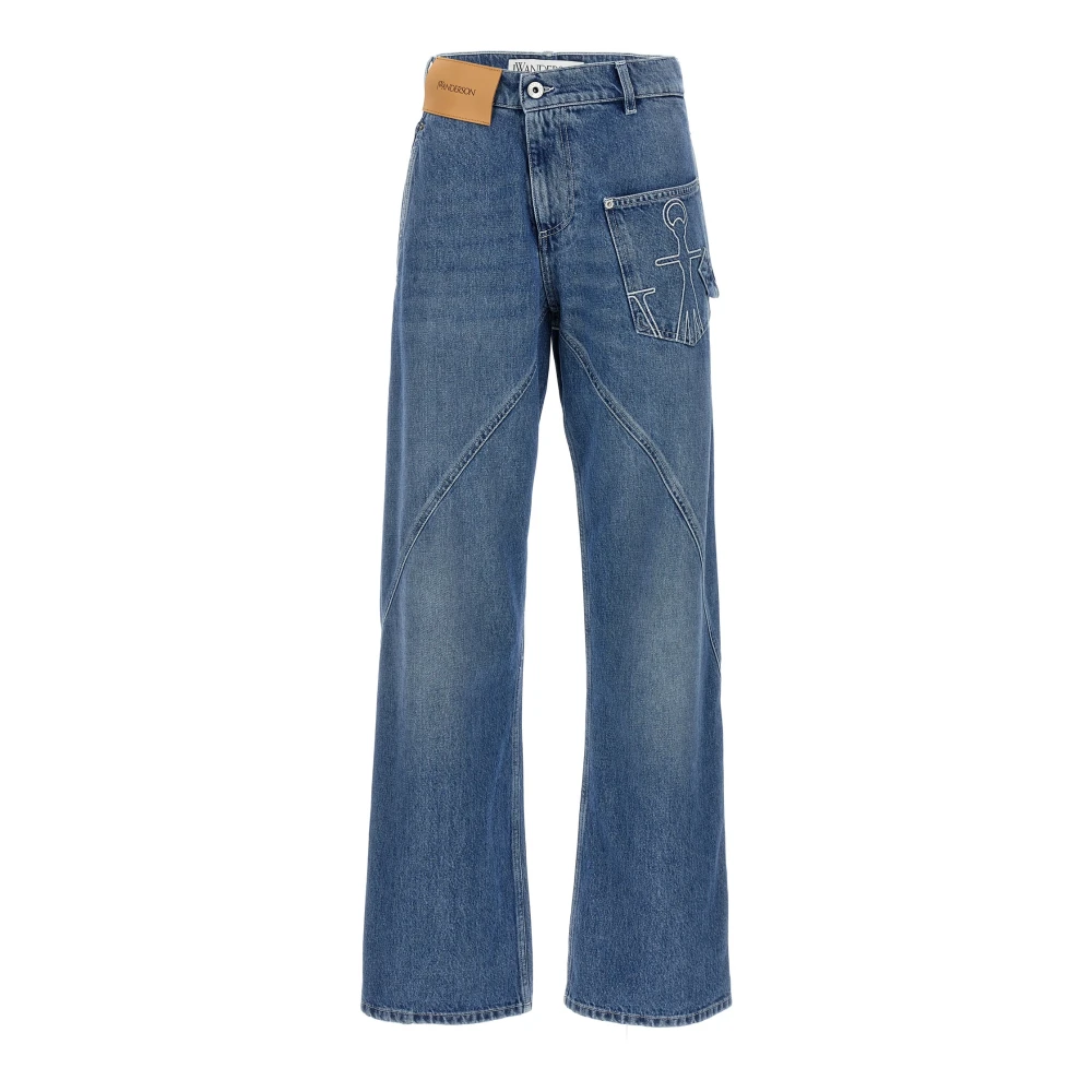 Jw Anderson Twisted Workwear Jeans - Female - Straight Fit Jeans - Blue - W26 - Jeans