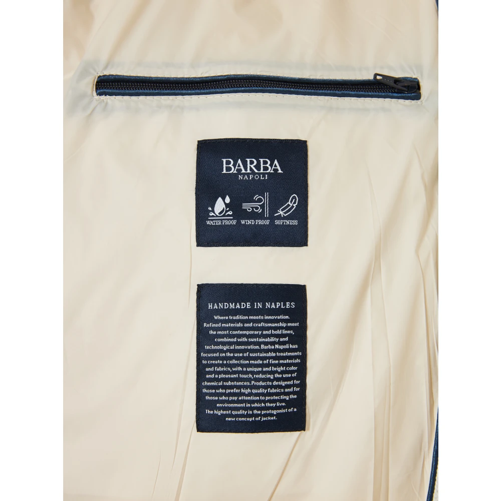 Barba Waterdichte Bomberjack Winddicht Ritssluiting Beige Heren