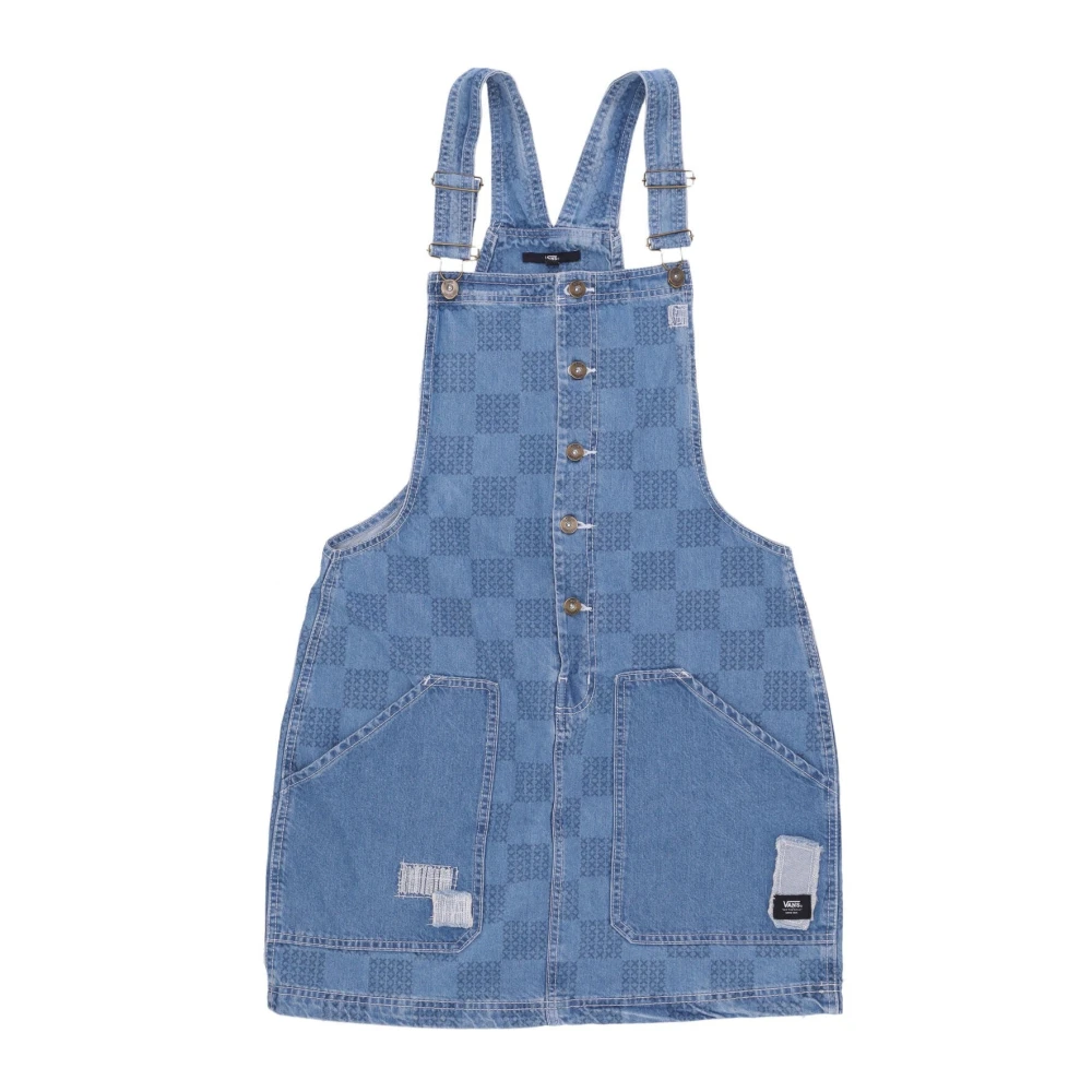 Vans Verstelbare Dungaree Jurk met Zakken Blue Dames