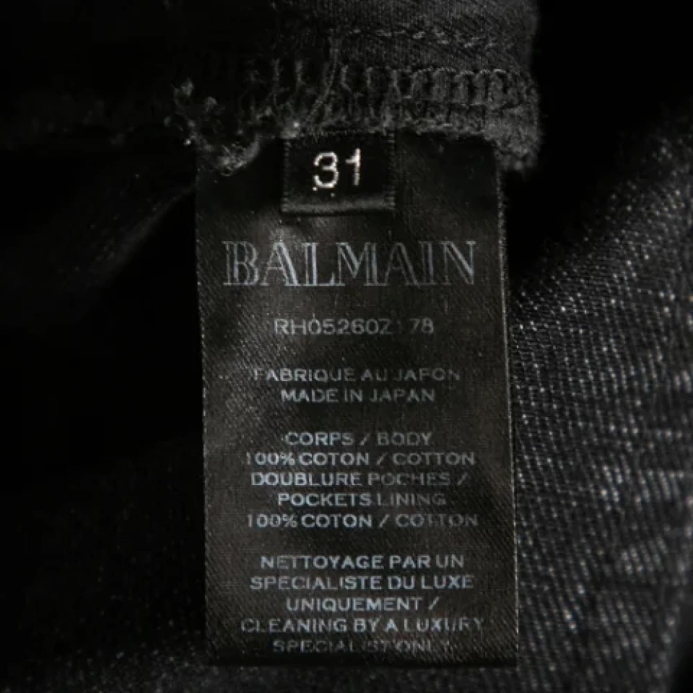 Balmain Pre-owned Cotton bottoms Gray Dames