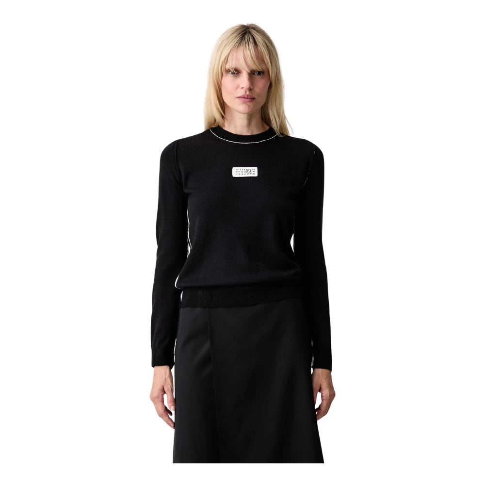 Mm6 Maison Margiela Donna Nero Maglie, M, New,